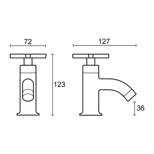 Mira Showers Revive Basin Pillar Taps Chrome Crosshead Handles - 1 Pair