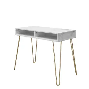 Novogratz Athena Desk in White Marble