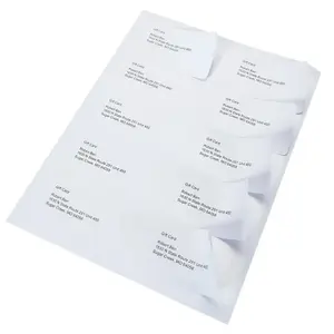 100 Sheets of A4 Plain White Self Adhesive Blank Address Shipping Labels (8 Address Labels Per Sheet)