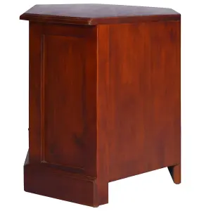 Berkfield Corner TV Cabinet Classical Brown Solid Mahogany Wood