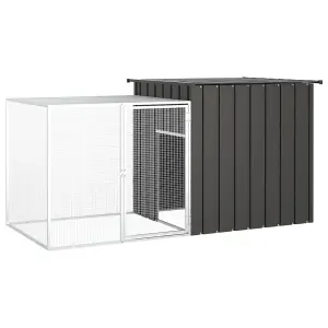 Chicken Cage Anthracite 200x91x100 cm Galvanised Steel