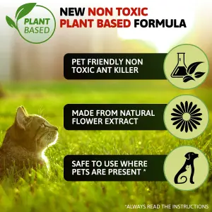 Aviro Ant Killer Powder - Naturally Derived, Pet Friendly Ant Powder Approved For Use On Lawns & Ant Nests. 300g