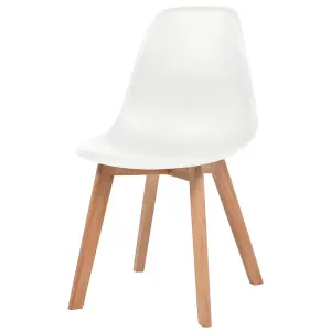 Berkfield Dining Chairs 4 pcs White Plastic