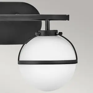 Luminosa Hinkley Hollis Bathroom Wall Lamp Black, IP44