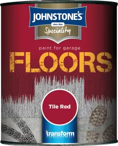 Johnstone's Garage Floor Paint Tile Red -750ml