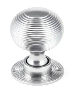 From The Anvil Satin Chrome Heavy Beehive Mortice/Rim Knob Set