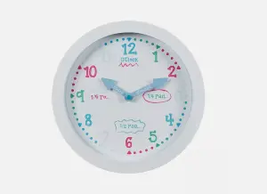 Nursery Learn To Tell The Time Clock - White