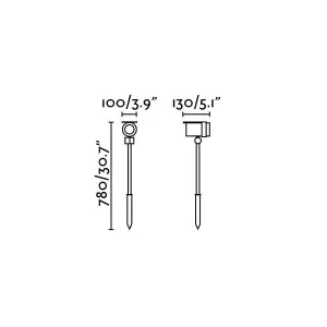 Luminosa Foc LED Outdoor Tall Spike Light Dark Grey IP65