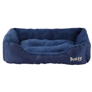 Bacup Polyester Pet Bed Blue / Large (75 cm L x 58 cm W)