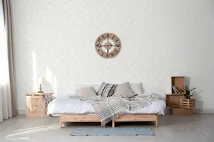 SK Filson White Damask Wallpaper