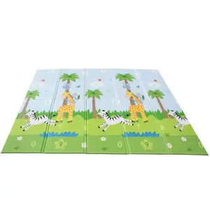 Teamson Kids - Safari Animal and Garden Insects Kids Soft Foam Crawling Mat