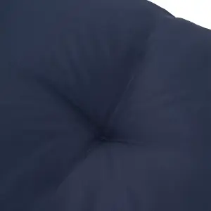 Outdoor Dark Blue 2Pcs Garden Sofa Cushion Backrest Set