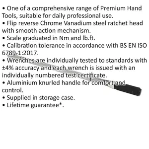 Professional Micrometer Torque Wrench - 3/4" Drive - Accurate Calibration 100 to 600 Nm