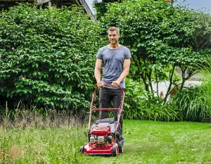 Einhell 46cm Petrol Lawnmower Self Propelled Rotary 4-Stroke 2000W With 65L Grass Box GC-PM 46/5 S