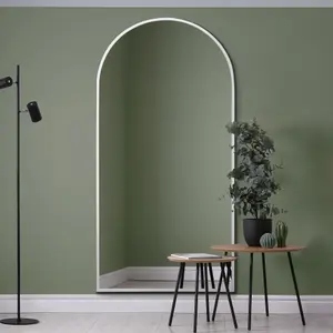 MirrorOutlet The Arcus White Framed Arched Mirror 200CM X 100CM