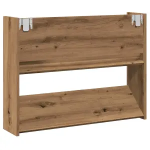 Berkfield Wall Shoe Cabinet Artisan Oak 80x18x60 cm Engineered Wood