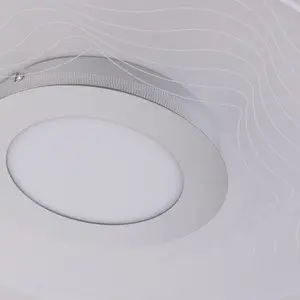 LED Ceiling Light, Acrylic Circular Shade, Natural White (4000K), Non Dimmable