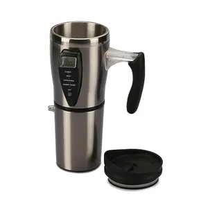 Ingenious Heated Travel Mug with Car Adaptor