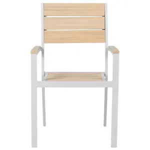 Set of 4 Garden Chairs PRATO Beige