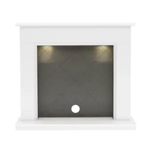 Be Modern Nightwood White Fire surround set with Lights included