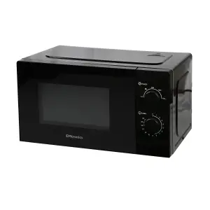 EMtronics 20 Litre Black Microwave 700W With Defrost and 35 Minute Timer