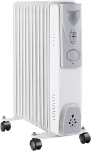 TheBigShip 11 Fin 2.5kW Oil Filled Radiator, White