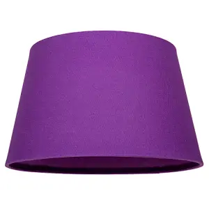 Traditional 30cm Purple Linen Fabric Drum Table/Pendant Shade 60w Maximum