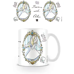 Alice In Wonderland Frame Mug White/Light Blue/Yellow (One Size)