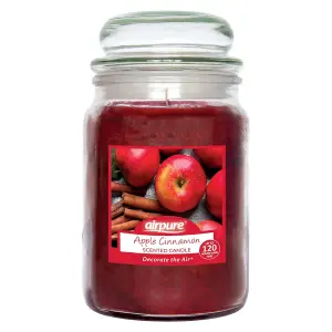 Airpure Scented Candle jar Apple Cinnamon 510gm x 3