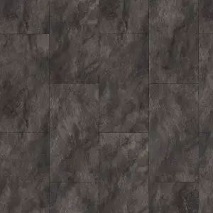 GoodHome Slate Black Stone design Tile effect Laminate Flooring, 2.535m²