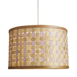 Inlight Julia Neutral & white Woven Lamp shade (D)35cm