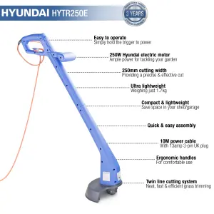 Hyundai HYTR250E 250W Corded Grass trimmer