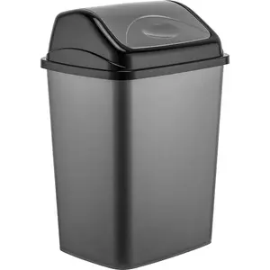 MantraRaj 16 Liter Plastic Flip Top Waste Bin Removable Swing Lid Dustbins Home Office Kitchen Recycling Swing Top Bin