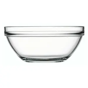 URBNLIVING 12cm Height Single Glass Stackable Mixing Bowl