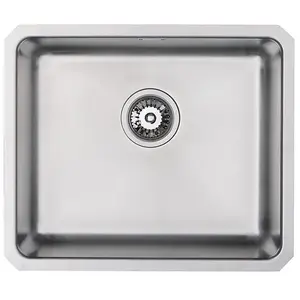 Liquida K0124SS 1.0 Bowl Reversible Undermount Stainless Steel Kitchen Sink