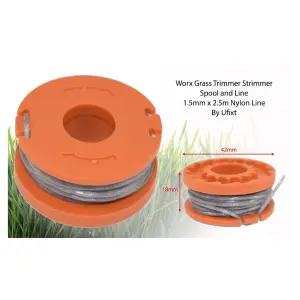 Worx Grass Strimmer Trimmer Spool and Line 1.5mm x 2.5m by Ufixt