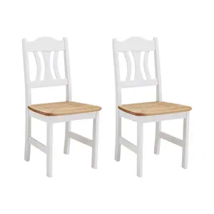 Kristel Solid Wood Dining Chair (Set of 2) White-lime-coloured