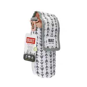 BUILT Insulated Bottle Bag with Shoulder Strap and Food-Safe Thermal Lining - White