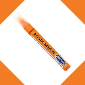 Acrylic Paint Marker Pen Permanent for Stone Leather Fabric Plastic (Neon Orange)