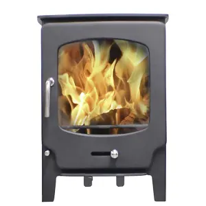 Modern Metallic Black 5kw DEFRA Multifuel Burning Stove