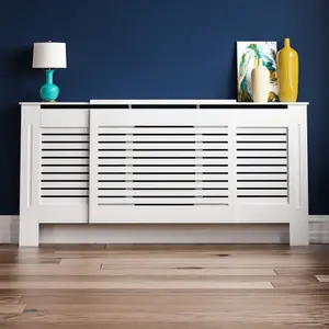 Vida Designs Milton Adjustable White MDF Radiator Cover