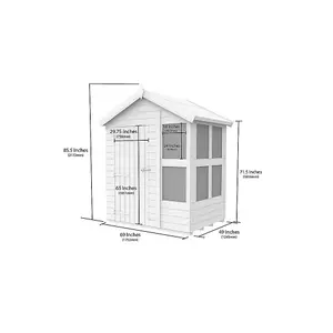 DIY Sheds 6x4 Apex Potting Shed (6ft x 4ft) 6 x 4