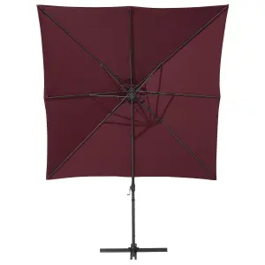 Cantilever Parasol 2.5 x 2.5 m Burgundy MONZA