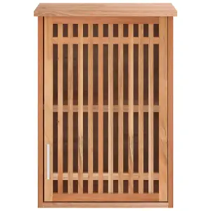 Berkfield Wall-mounted Bathroom Cabinet 42x23x60 cm Solid Wood Walnut