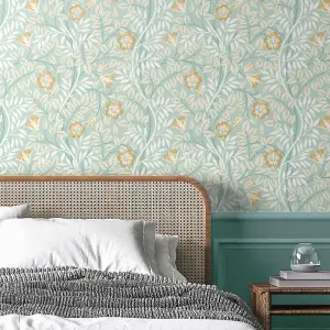 Hoopla Walls Rosehip Trail Seafoam Smooth Matt Wallpaper