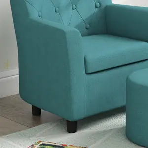 AIYAPLAY Kids Sofa Set with Footrest for Playroom Bedroom, Blue