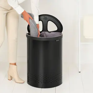 Brabantia 55 Litre Selector Laundry Bin Matt Black