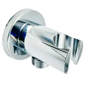 Concealed Round Shower Outlet Elbow With Handheld Showerhead Handle Bracket Holder