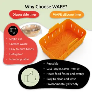 Wafe Air Fryer Liner Dual (Set of 2) Orange