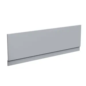 Nes Home 1800 mm Steel Grey Front Side Bath Panel Durable PVC + Plinth